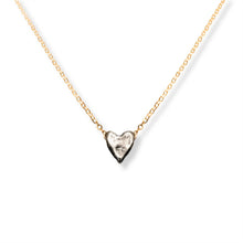 Load image into Gallery viewer, Dainty Silver + Gold Heart Necklace