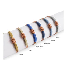 Load image into Gallery viewer, Men's Knot Bracelet | Leather Bracelet | Adjustable Bracelet
