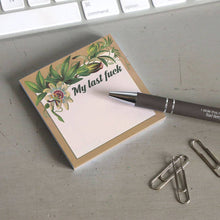 Load image into Gallery viewer, My Last Fuck - Funny Sarcastic Sticky Note Pad