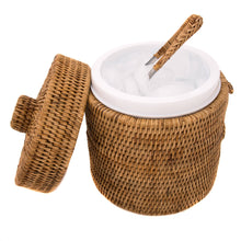Load image into Gallery viewer, Artifacts Rattan Ice Bucket with Tongs