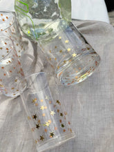 Load image into Gallery viewer, Set of 6 Tea Glasses Gold Little Stars