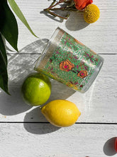 Load image into Gallery viewer, Set of 6 Drinking Glasses Clear Hand Painted Garden Design