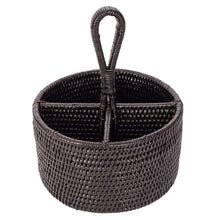 Load image into Gallery viewer, Artifacts Rattan 4 Section Caddy/Cutlery Holder
