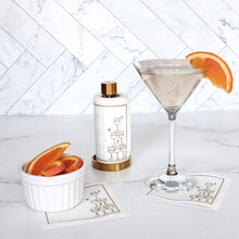 Load image into Gallery viewer, Golden Bubbles Cocktail Napkins Gold Border