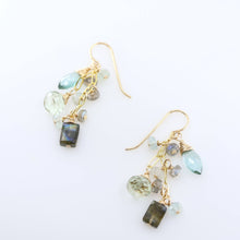 Load image into Gallery viewer, Labradorite Cascade Earrings