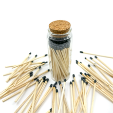 Load image into Gallery viewer, Black Safety Matches in Jar - Bottle Glass Jar 4" Inch