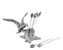 Load image into Gallery viewer, Pewter Mallard Duck Cheese Pick Set