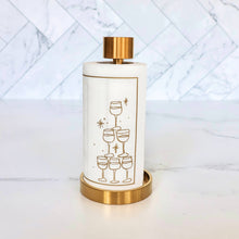 Load image into Gallery viewer, Golden Bubbles Cocktail Napkins Gold Border