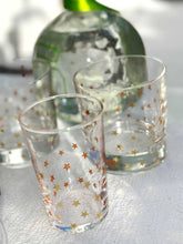 Load image into Gallery viewer, Set of 6 Tumbler Drinking glasses Gold Little Stars