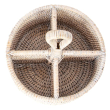 Load image into Gallery viewer, Artifacts Rattan 4 Section Caddy/Cutlery Holder