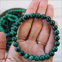 Load image into Gallery viewer, Malachite Bracelet 4mm/6mm/8mm - Crystals & Stones