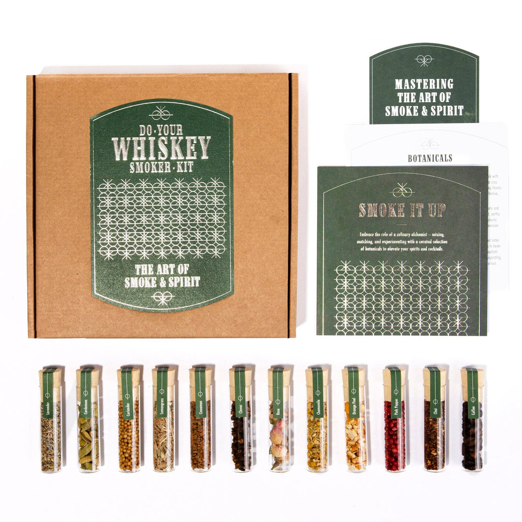 Whiskey Smoker Botanical Set — Infuse Bold Aromatics into Whiskey & Bourbon | Top Gift for Whiskey Lovers