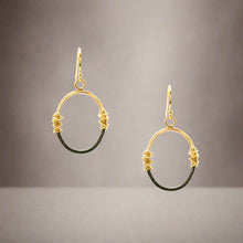 Load image into Gallery viewer, Two Tone Oval Earrings
