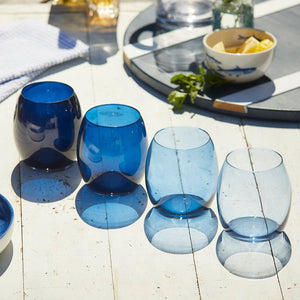 Les Nuages Blue Ombré Glasses Set of 4