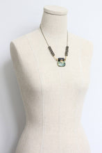 Load image into Gallery viewer, LEX219  Green jasper ArtDeco pendant necklace
