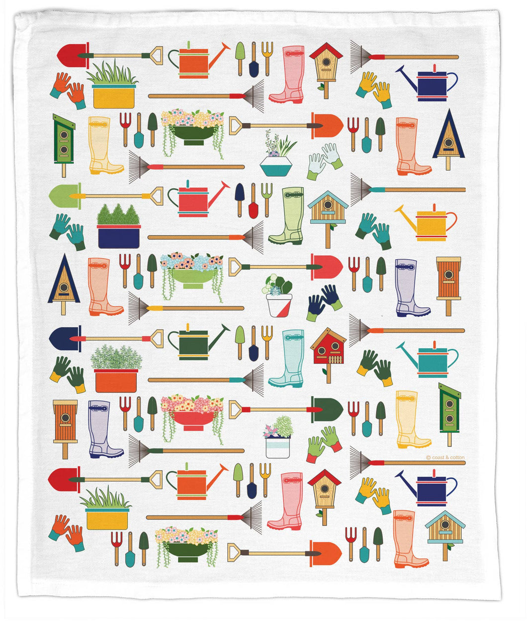 Garden Tools, Organic Cotton Tea Towel