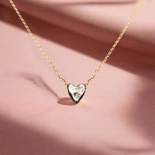 Load image into Gallery viewer, Dainty Silver + Gold Heart Necklace
