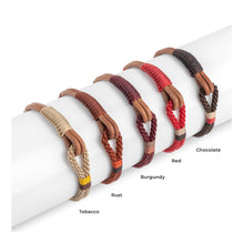 Load image into Gallery viewer, Nautical Rope Bracelet | Leather Bracelet | Gift for Men

