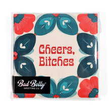 Load image into Gallery viewer, Cheers, Bitches - Funny Retro Cocktail Napkins
