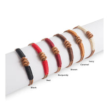 Load image into Gallery viewer, Men's Knot Bracelet | Leather Bracelet | Adjustable Bracelet
