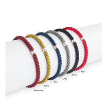 Load image into Gallery viewer, Men's Braided Bracelet | Rope Bracelet | Silver Bracelet |
