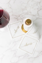 Load image into Gallery viewer, Golden Salute Cheers Luxury Disposable Cocktail Napkins
