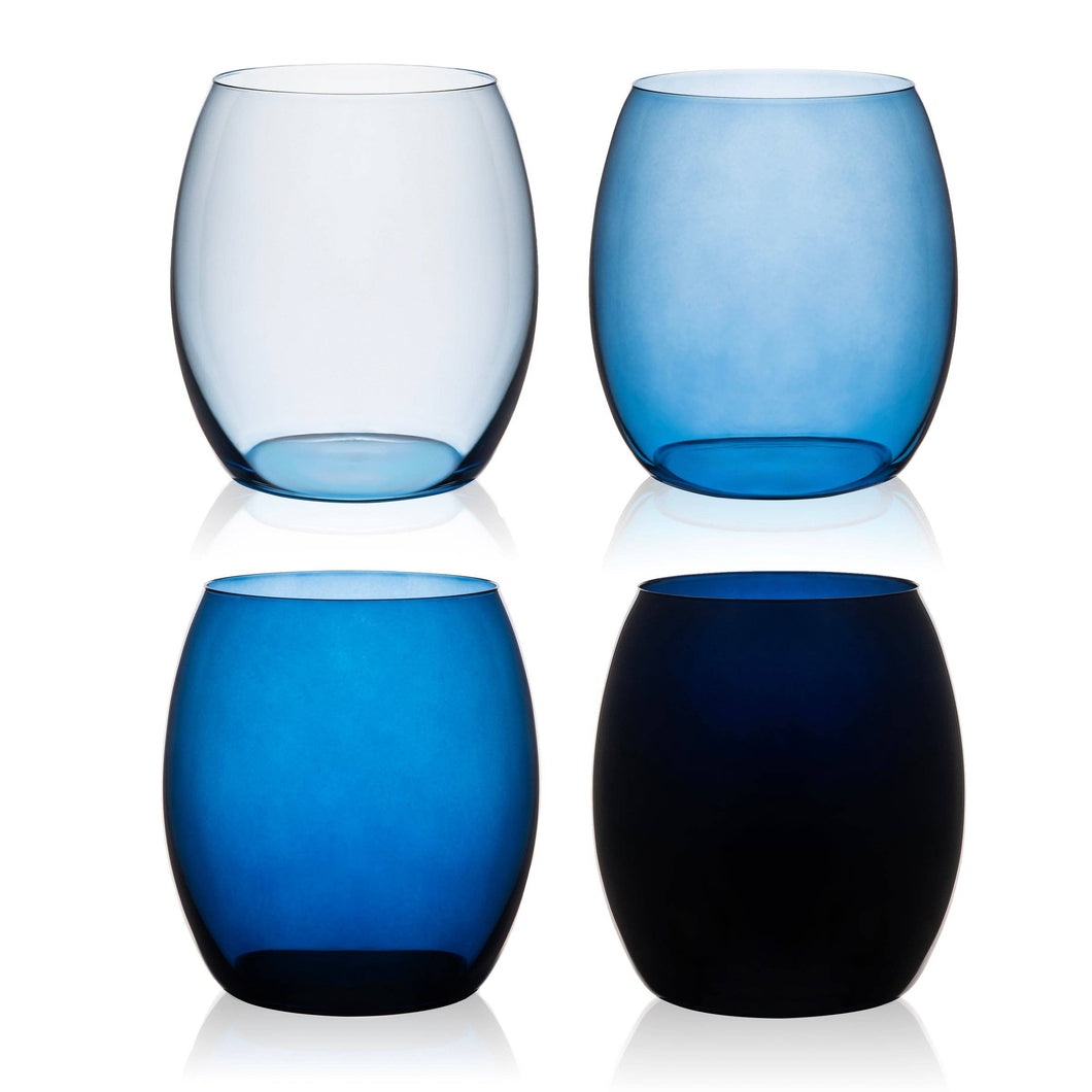 Les Nuages Blue Ombré Glasses Set of 4