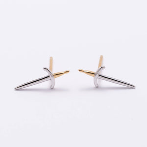 14K Gold Plated Dagger Stud Earrings - New 🎉