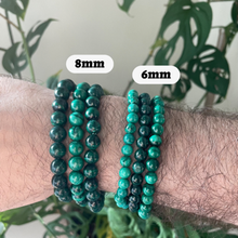 Load image into Gallery viewer, Malachite Bracelet 4mm/6mm/8mm - Crystals &amp; Stones
