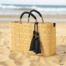 Load image into Gallery viewer, Handwoven Market Reed Storage, Palm Leaf Storage Baskets.
