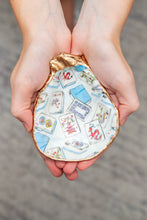 Load image into Gallery viewer, Mahjong Decoupaged Oyster Shell Decor
