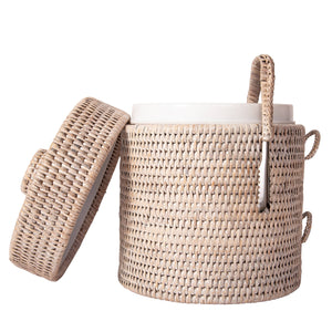 Artifacts Rattan Ice Bucket with Tongs