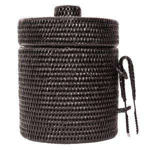 Artifacts Rattan Ice Bucket with Tongs