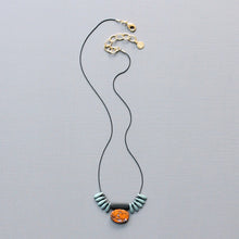 Load image into Gallery viewer, JLT516 vintage orange and teal necklace
