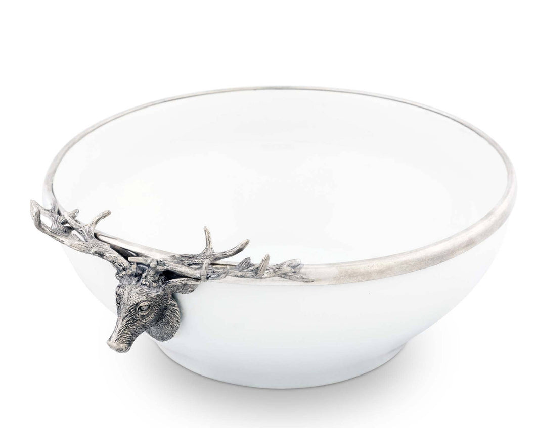 Elk Head Stoneware Bowl Larger