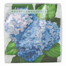 Load image into Gallery viewer, Blue Hydrangea Paper Cocktail Napkins (Pack of 25)
