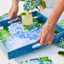 Load image into Gallery viewer, Blue Hydrangea Paper Cocktail Napkins (Pack of 25)
