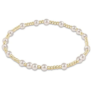 Hope unwritten 3mm bead bracelet - pearl