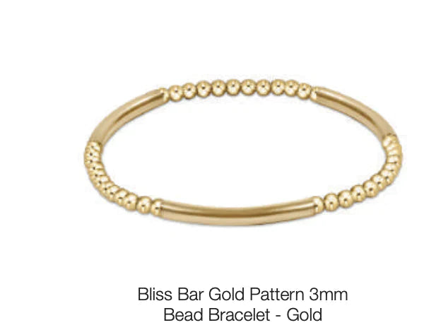 Classic gold 2.5mm bead bracelet - bliss bar gold