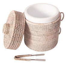 Load image into Gallery viewer, Artifacts Rattan Ice Bucket with Tongs
