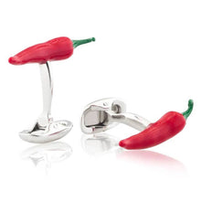 Load image into Gallery viewer, Red Chilli Pepper Cufflinks
