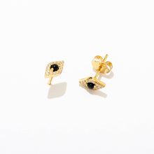 Load image into Gallery viewer, Evil Eye 14k Gold Plate or Silver Stud Earrings - On Sale 🤑
