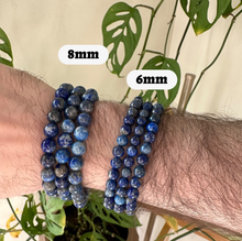 Load image into Gallery viewer, Lapis Lazuli Bracelet 4mm/6mm/8mm - Crystals &amp; Stones
