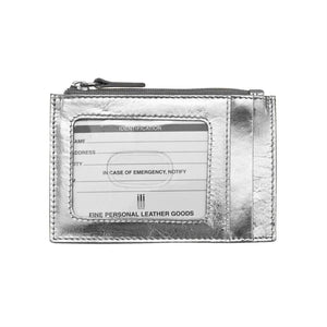 Leather CC-ID Holder with Zip Pocket