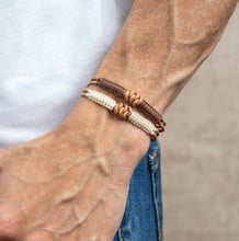 Load image into Gallery viewer, Men's Knot Bracelet | Leather Bracelet | Adjustable Bracelet
