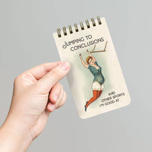 Load image into Gallery viewer, Jumping to Conclusion - Funny 3x5 Spiral Memo Notepad
