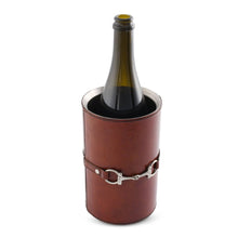 Load image into Gallery viewer, Premium Genuine Leather Bit Wine Bottle Chiller  - Stainless Lined
