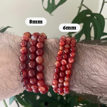 Load image into Gallery viewer, Carnelian Bracelet 4mm/6mm/8mm - Crystals &amp; Stones
