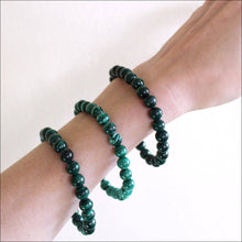 Load image into Gallery viewer, Malachite Bracelet 4mm/6mm/8mm - Crystals &amp; Stones
