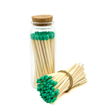 Load image into Gallery viewer, Light Green Safety Matches in Jar - Bottle Glass Jar 4&quot; Inch
